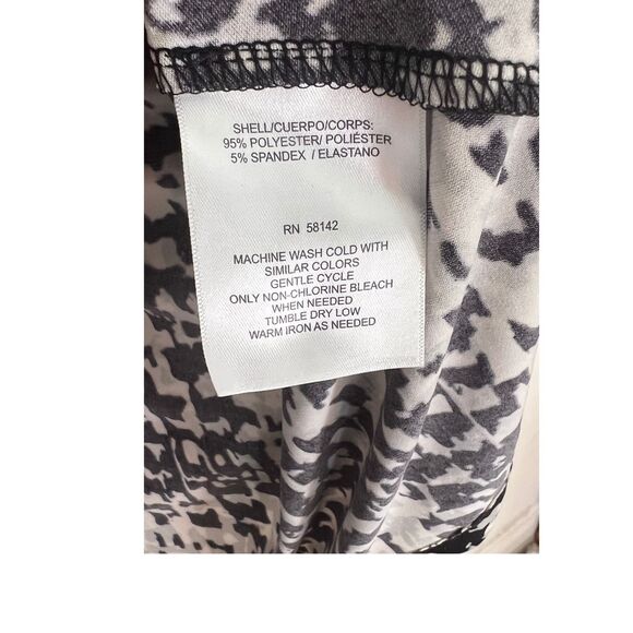 London times Women's Dress Size 8  long sleeves v neck black and tan thread up - Picture 8 of 8